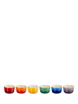 John Lewis Le Creuset Stoneware Small Ramekin Set of 6 Rainbow 100ml- Buy online at McGrocer