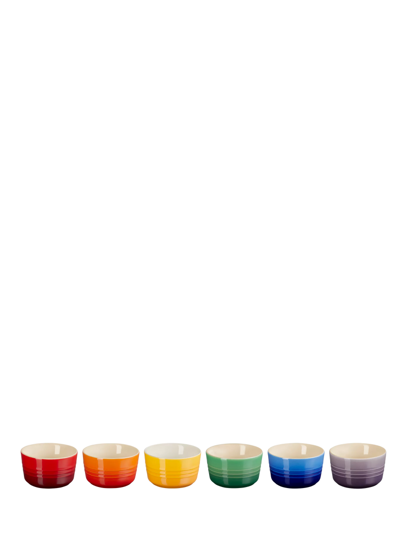 Le Creuset stoneware ramekin set rainbow 100ml (British brand)