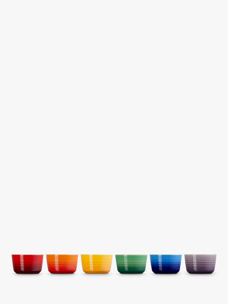 Le Creuset stoneware ramekin set rainbow 100ml (British brand)