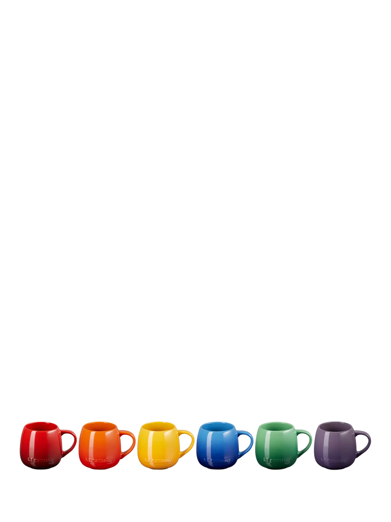 Le Creuset rainbow mug set 320ml, imported from the UK