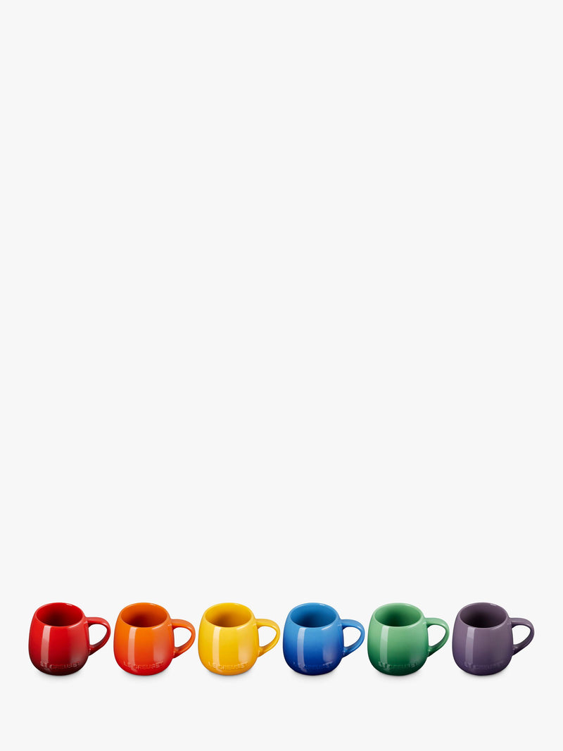 Le Creuset rainbow mug set 320ml, imported from the UK