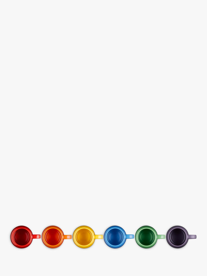 Le Creuset rainbow mug set 320ml, imported from the UK