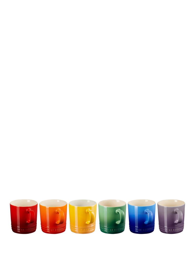 Le Creuset stoneware mug set rainbow 350ml - British product