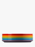 Le Creuset rainbow dinner plate set of 6 (British brand)