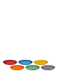 Le Creuset stoneware coupe side plates set of six rainbow 21.8cm, imported from the UK