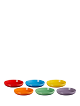 John Lewis Le Creuset Stoneware Coupe Pasta Bowl Rainbow Set of 6 22cm- Buy online at McGrocer