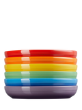Le Creuset stoneware pasta bowls rainbow set of 6 22cm, UK version