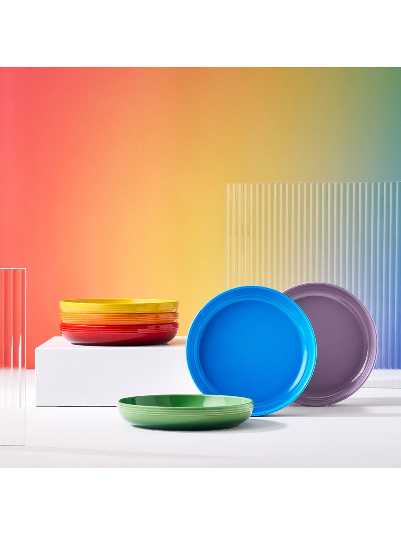 Le Creuset stoneware pasta bowls rainbow set of 6 22cm, UK version