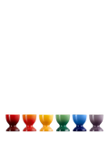 Le Creuset stoneware egg cups rainbow set of 6, UK version