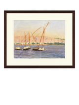 John Lewis Tate Emily Sargent 'Boats on the Nile, Luxor' Framed Print, 43 x 53cm- Buy online at McGrocer