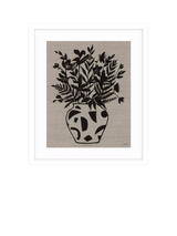 John Lewis John Lewis Jan Jay Iris Floral Vase Framed Print & Mount, 63.5 x 53.5cm, Black/Brown- Buy online at McGrocer