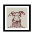 John Lewis Sybil Whippet framed print 33.5 x 33.5cm, imported from the UK