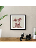John Lewis Sybil Whippet framed print 33.5 x 33.5cm, imported from the UK