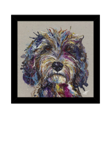 John Lewis John Lewis Louise Luton 'Cockapoo' Framed Print, 33.5 x 33.5cm, Black/Multi- Buy online at McGrocer