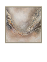 John Lewis John Lewis Yharnna 'Flow of Eternity' Framed Canvas Print, Champagne Neutral, 106 x 106cm- Buy online at McGrocer