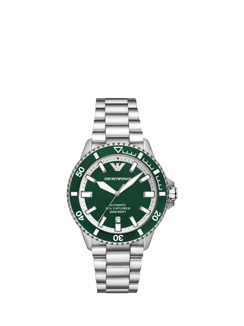 Emporio Armani Sea Explorer green dial automatic men's watch (British brand)