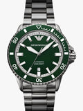 Emporio Armani Sea Explorer green dial automatic men's watch (British brand)