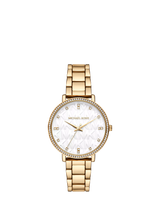 John Lewis Michael Kors Pyper Stainless Steel Cubic Zirconia Bracelet Watch, Gold- Buy online at McGrocer