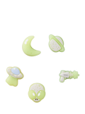 Crocs glow-in-the-dark space Jibbitz charms pack of 5, UK version