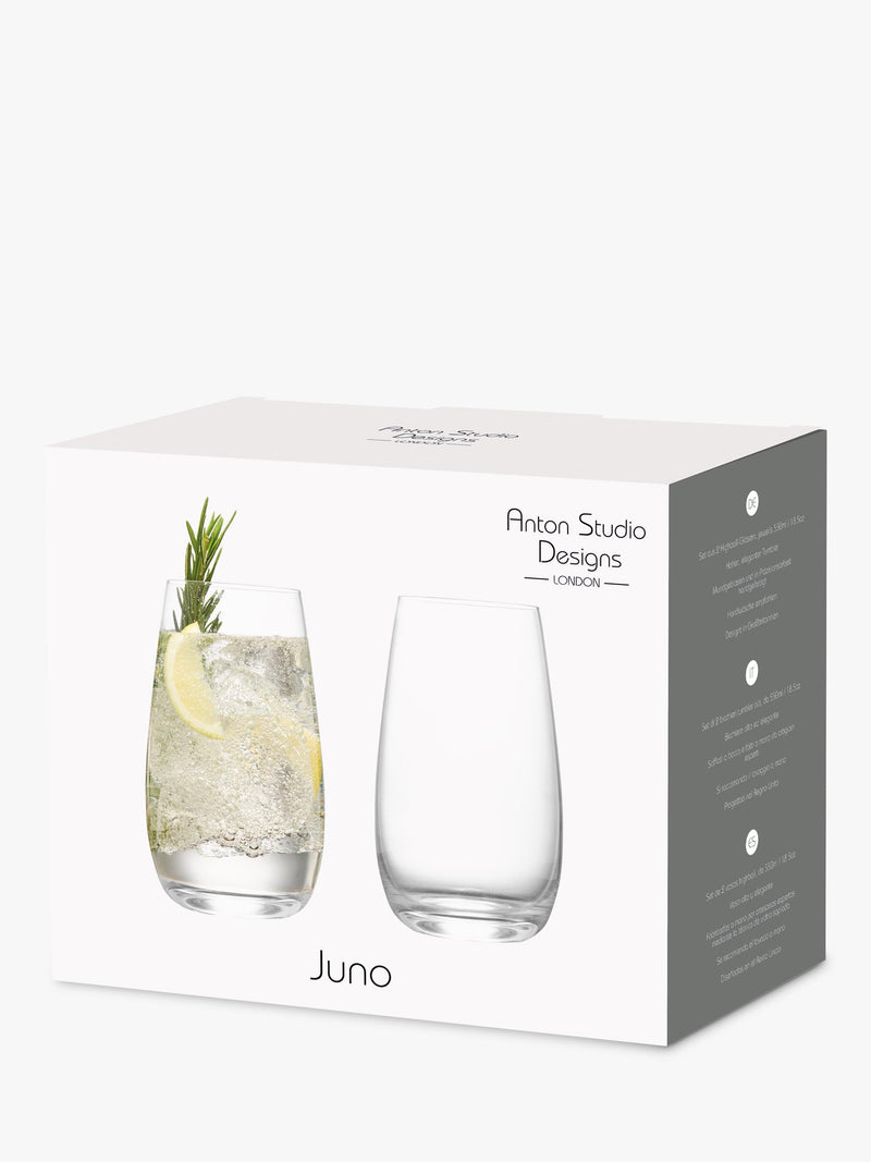 Anton Studio Designs Juno highball glasses 550ml set of 2 (British brand)