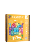 Connetix Castle Glitter Tiles 48 pack building toy for kids (British brand)