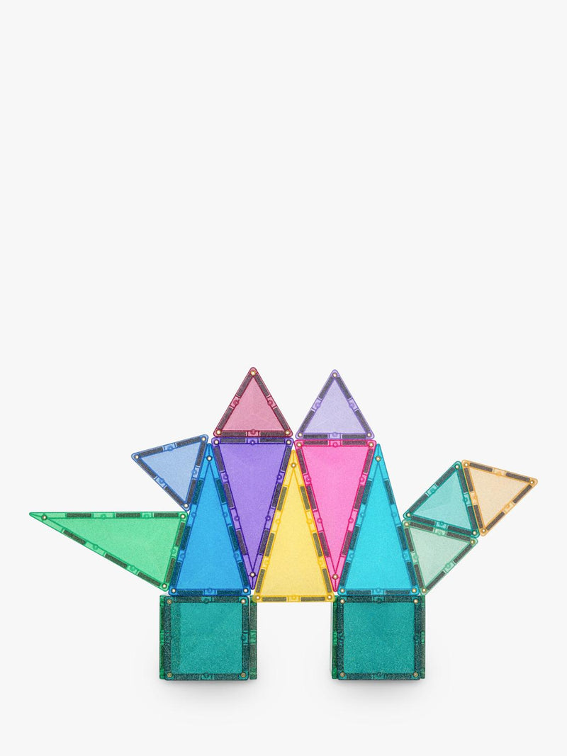 Connetix Castle Glitter Tiles 48 pack building toy for kids (British brand)
