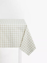 John Lewis John Lewis Gingham Oilcloth Tablecloth Fabric, Greige- Buy online at McGrocer