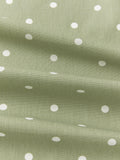 John Lewis oilcloth tablecloth fabric sage dot 130cm, UK version