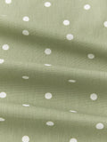 John Lewis oilcloth tablecloth fabric sage dot 130cm, UK version