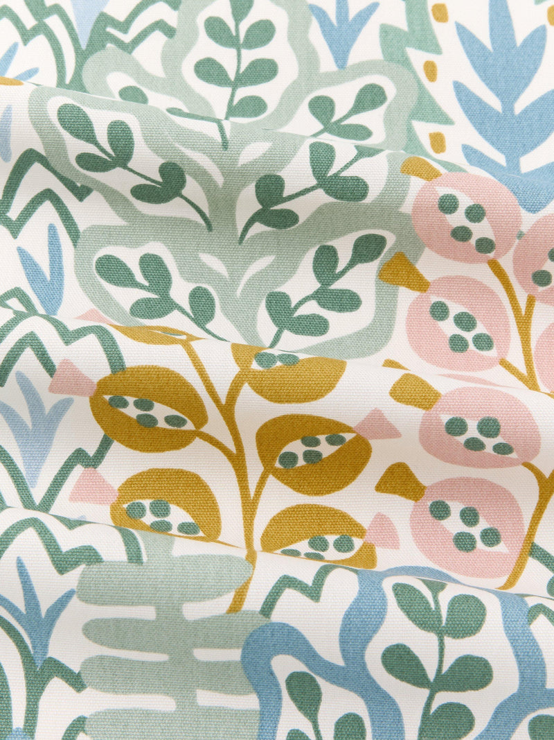 John Lewis Alva oilcloth tablecloth fabric teal 130cm, UK version