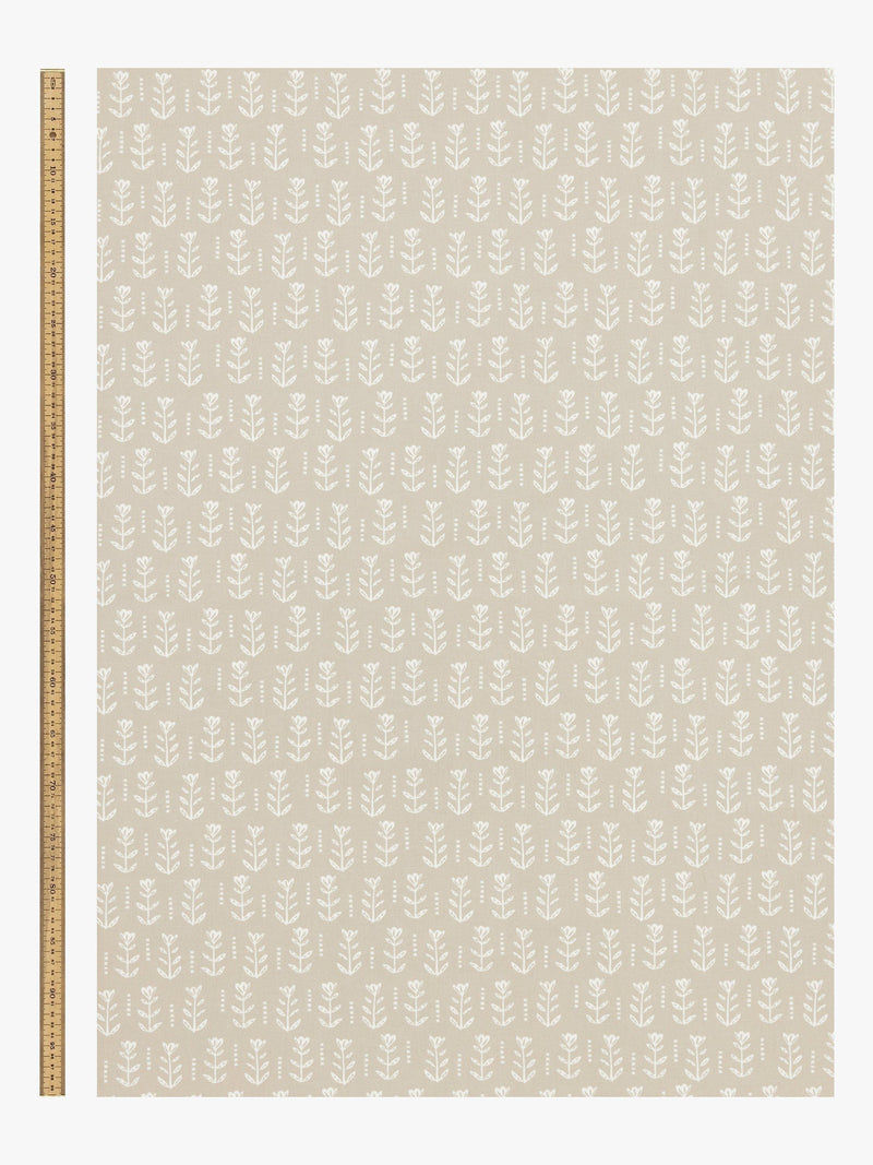 John Lewis Cora oilcloth tablecloth fabric putty, UK version