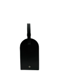 Apatchy London Cavendish black leather luggage tag, imported from the UK