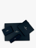 Apatchy London Cavendish black leather luggage tag, imported from the UK