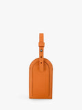 Apatchy London orange leather luggage tag, UK version