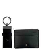 John Lewis Apatchy London Leather Loop Keyring and Cardholder Gift Set Black- Buy online at McGrocer