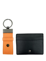 John Lewis Apatchy London Leather Loop Keyring and Cardholder Gift Set, Orange- Buy online at McGrocer