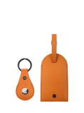 Apatchy Leather Luggage Tag and AirTag Gift Set, Orange