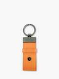 Apatchy London leather luggage tag and keyring gift set in orange, imported from the UK