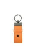 Apatchy London leather luggage tag and keyring gift set in orange, imported from the UK