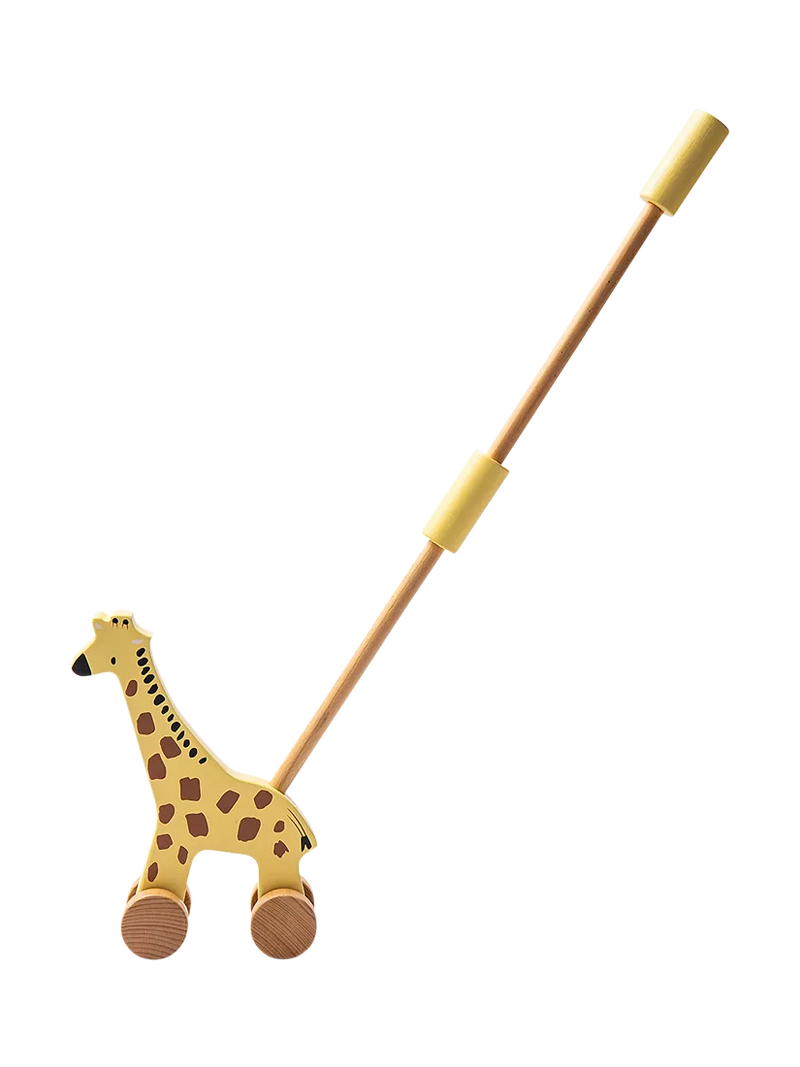 John Lewis wooden push-along giraffe toy FSC-certified - British product