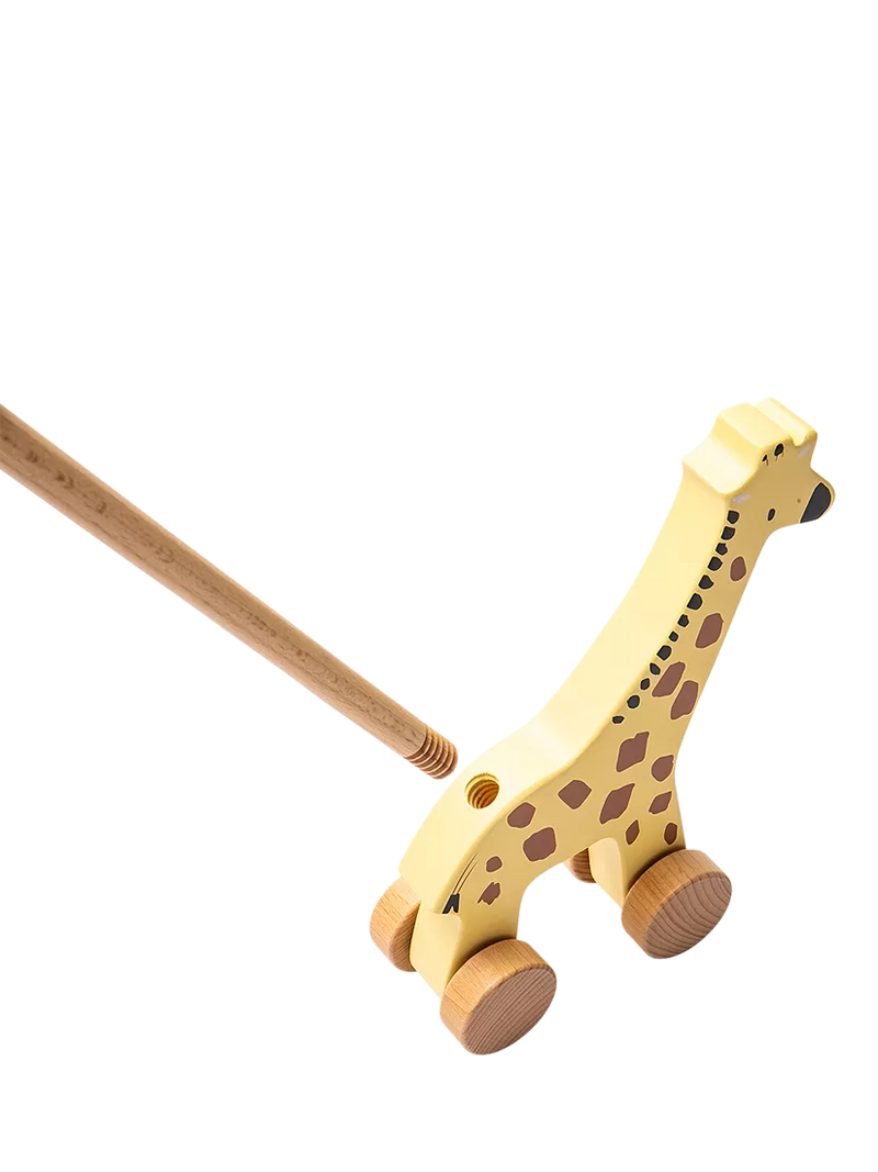 John Lewis wooden push-along giraffe toy FSC-certified - British product