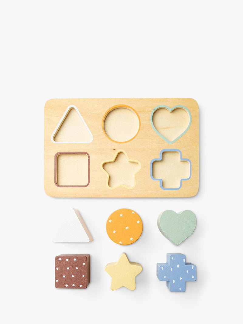 John Lewis wooden shape puzzle FSC-certified - British product
