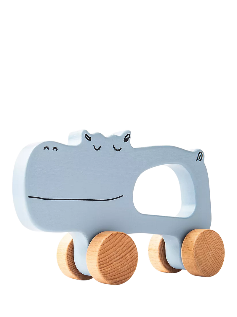 John Lewis push-along hippo toy FSC beechwood, UK version