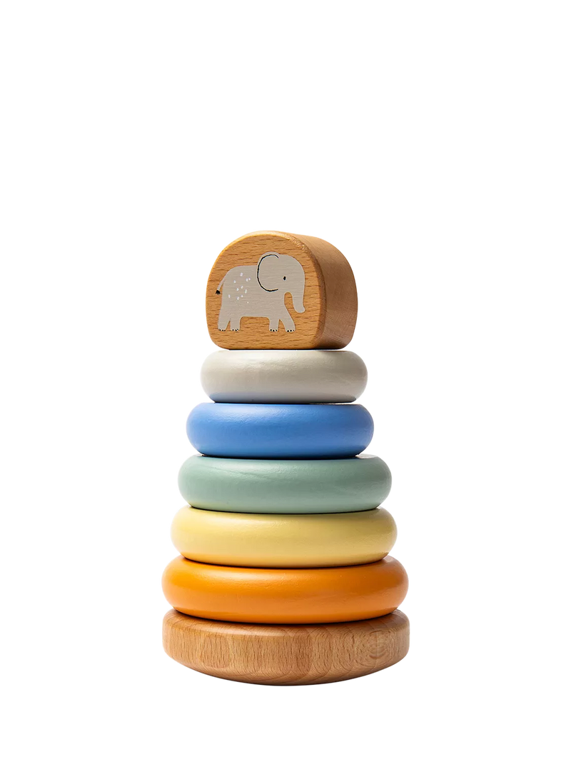 John Lewis safari stacking toy with elephant, imported from the UK