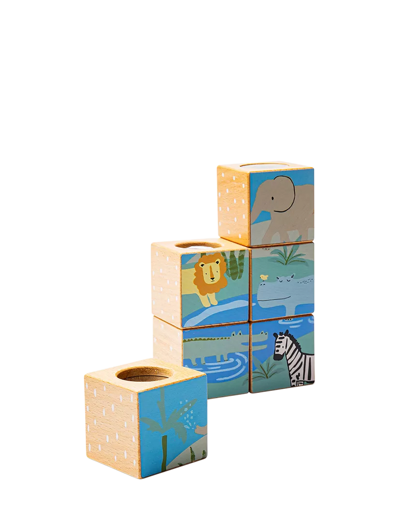John Lewis FSC-certified wooden sensory cubes (British brand)