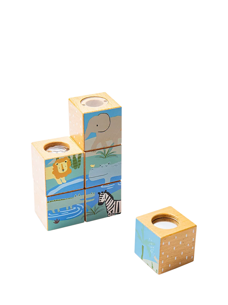 John Lewis FSC-certified wooden sensory cubes (British brand)