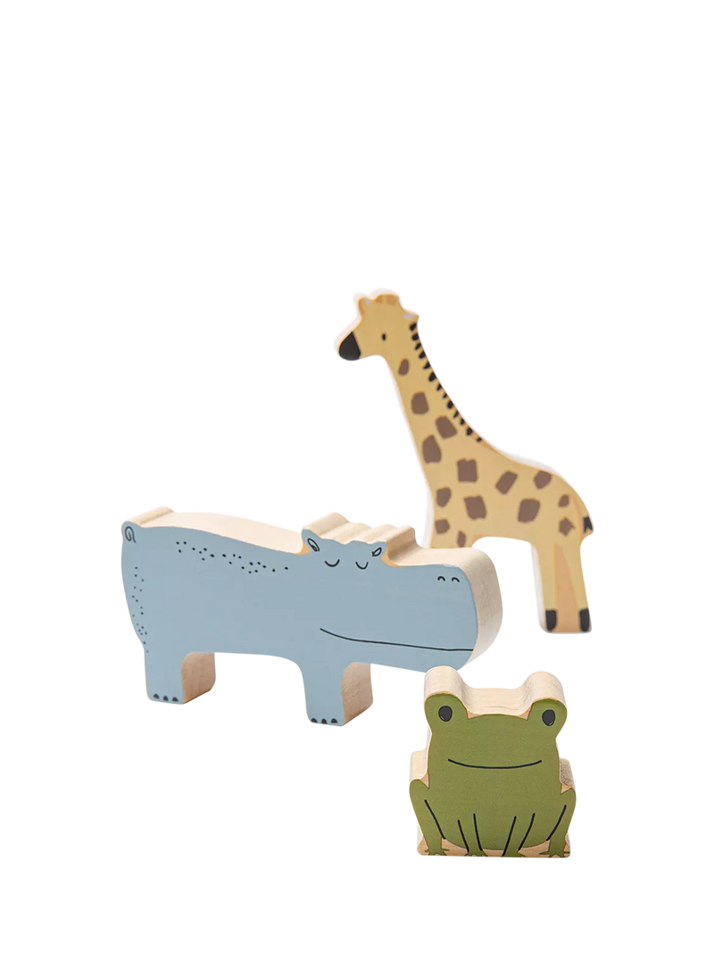 John Lewis Wooden Stacking Animals FSC-certified birchwood toy (British brand)