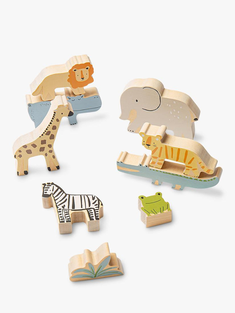 John Lewis Wooden Stacking Animals FSC-certified birchwood toy (British brand)