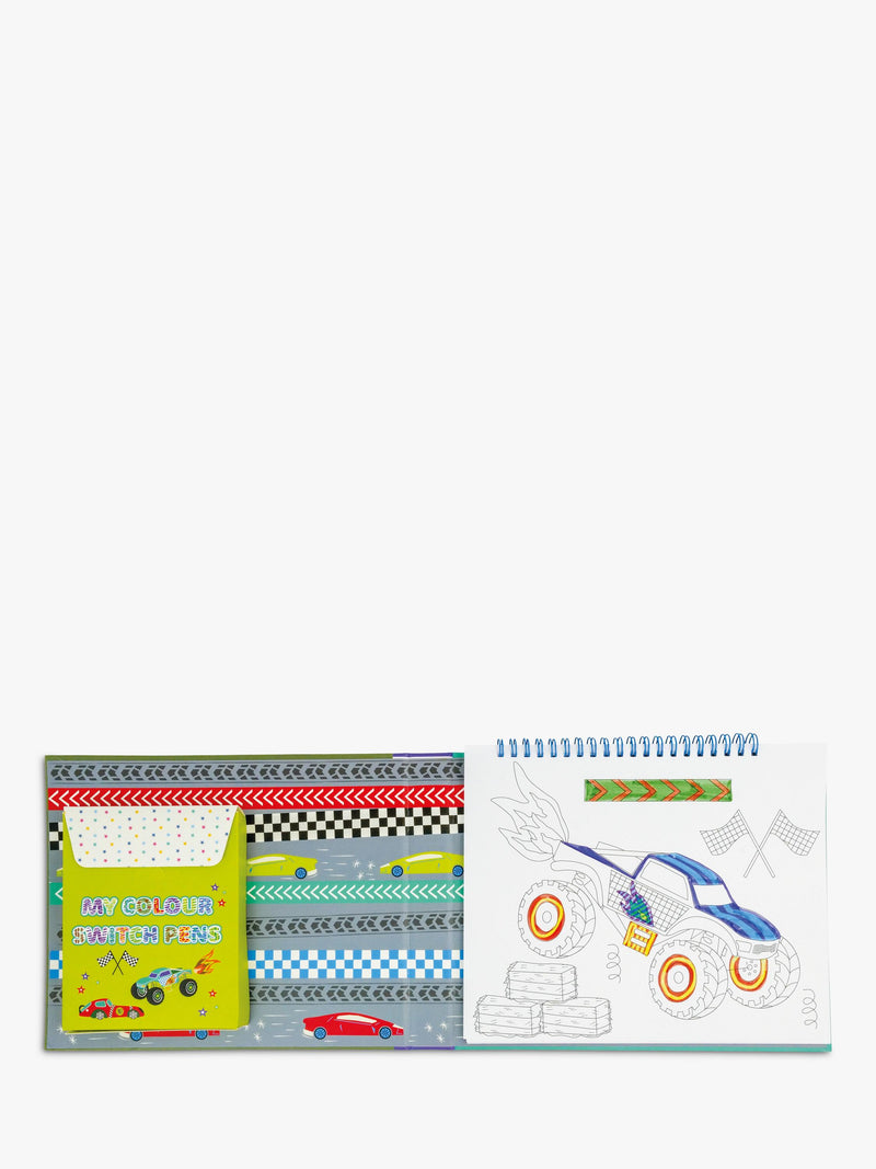 Floss & Rock Colour Switch Magic Cars activity book (British brand)