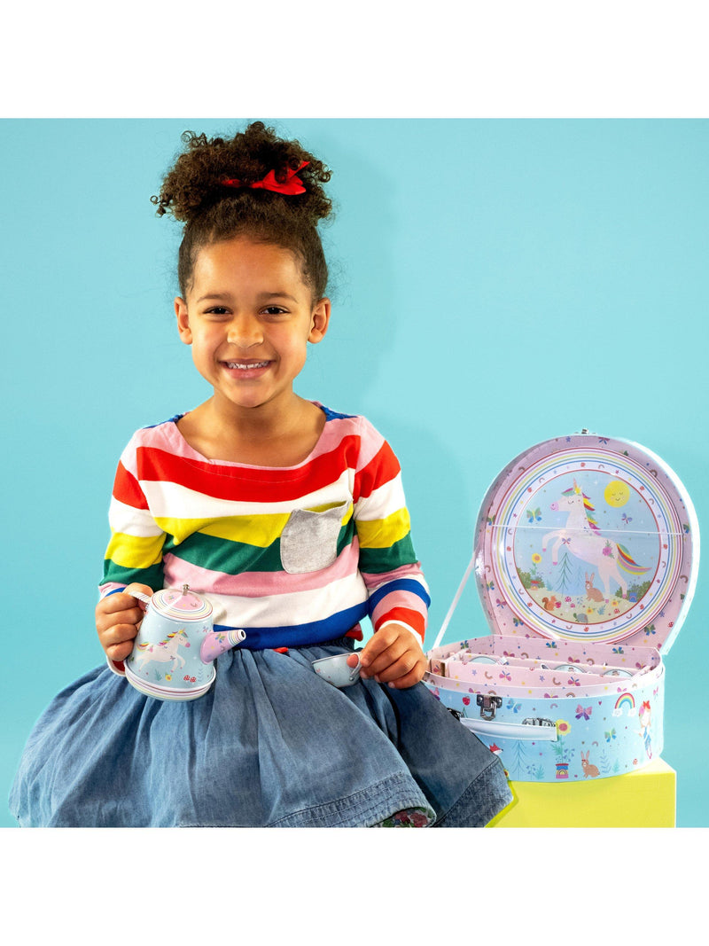 Floss & Rock Rainbow Fairy Musical Tea Set, imported from the UK